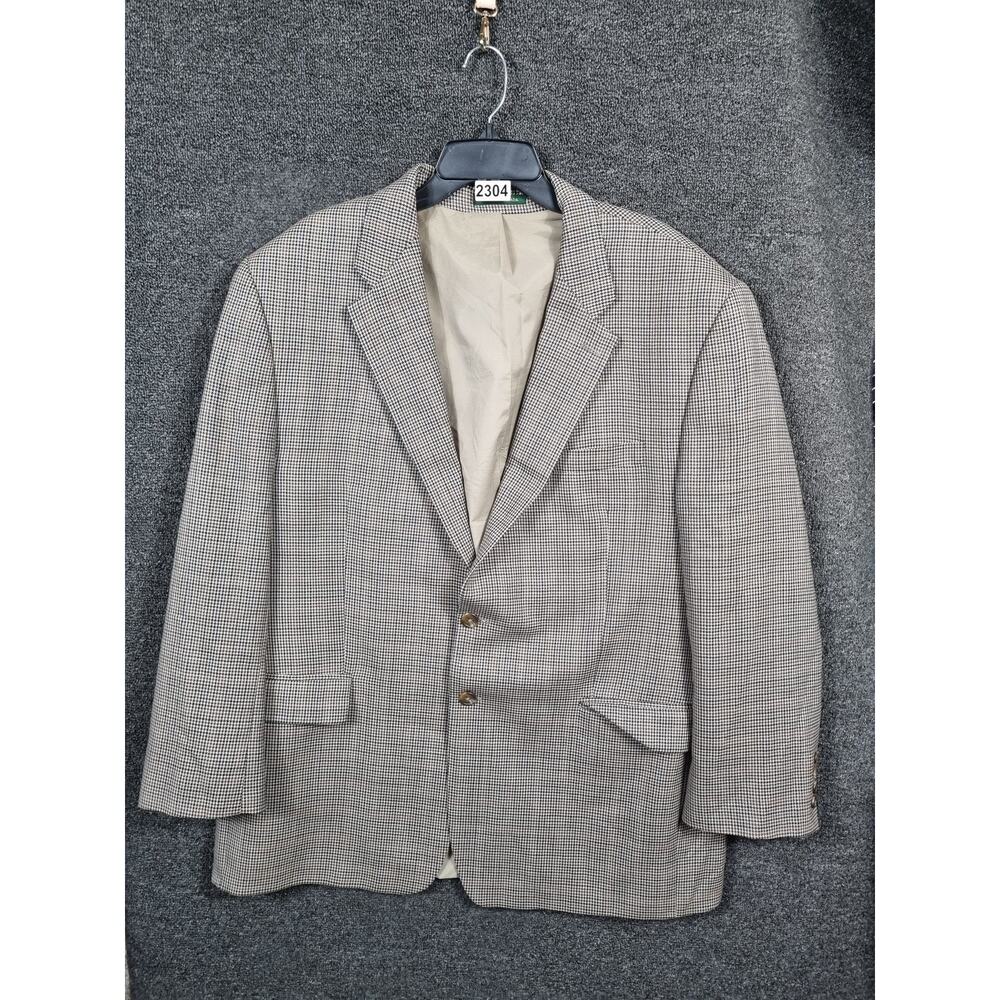 VTG Lauren Ralph Lauren Wool Sport Coat Blazer Mens Sz 48R Houndstooth Casual